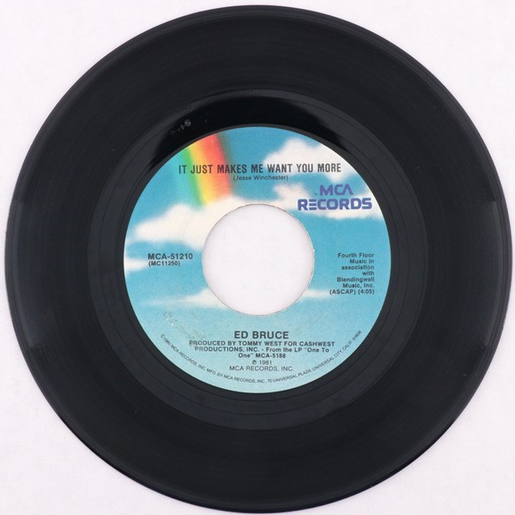 Ed Bruce – You're The Best Break That This Old Heart Ever Had 45 Vinyl Record 7" - Picture 2 of 6